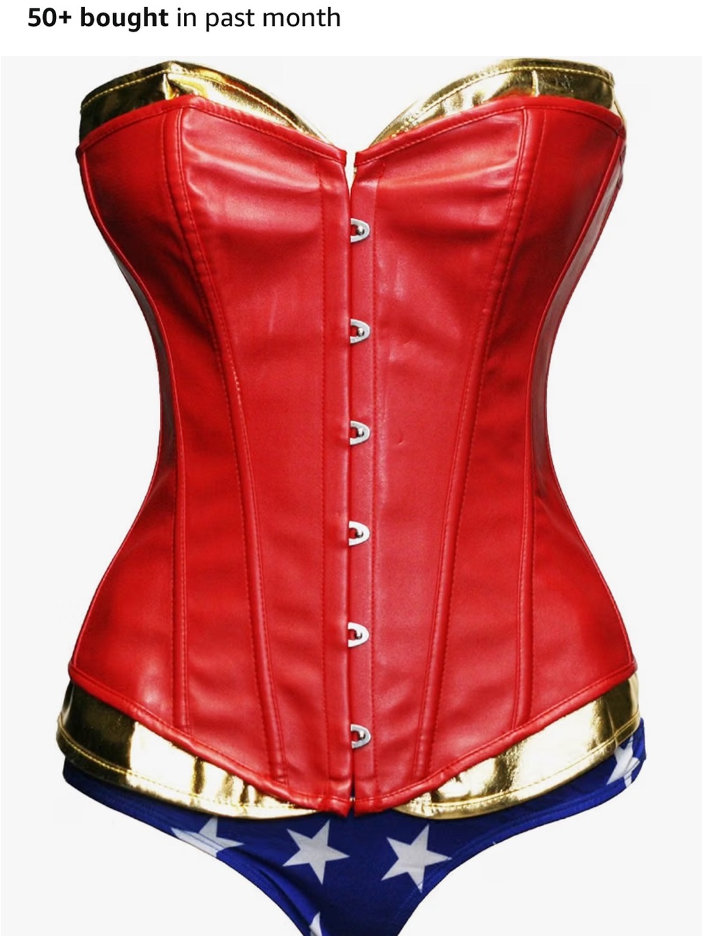 Red and Gold Wonder Woman Costume with shorts, glove, & headband